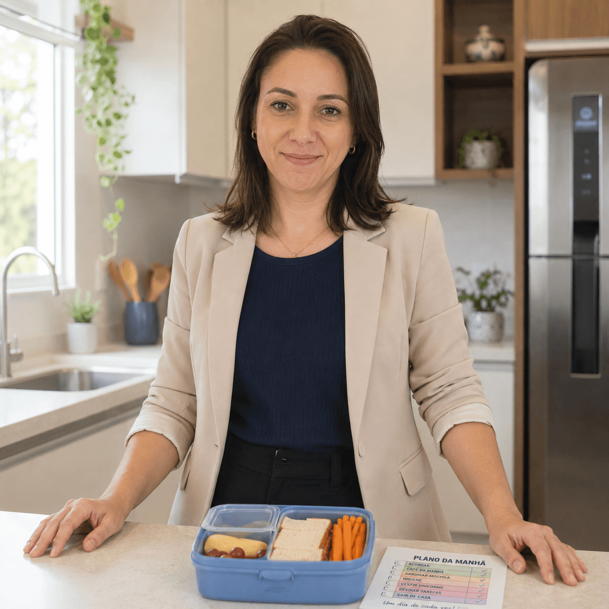 Criadora do método Lancheira Fácil na cozinha